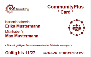 Gutschein für die GCN CommunityPlus Card &ndash; Ein ideales Geschenk!